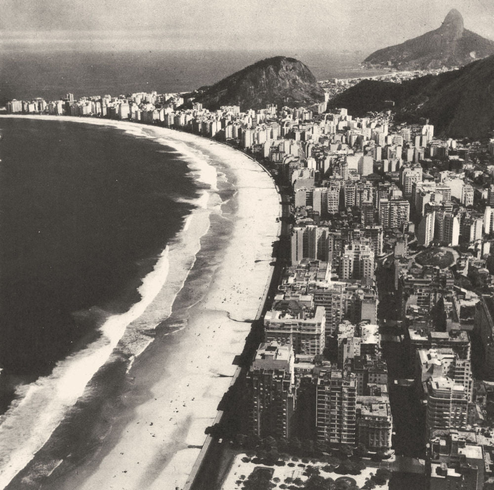 BRAZIL. Rio de Janeiro. Copacabana (2)  1951 old vintage print picture